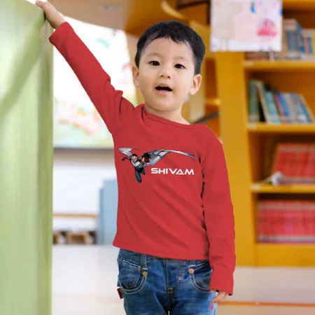 Superhero Customized Full Sleeve Kid’s Cotton T-Shirt