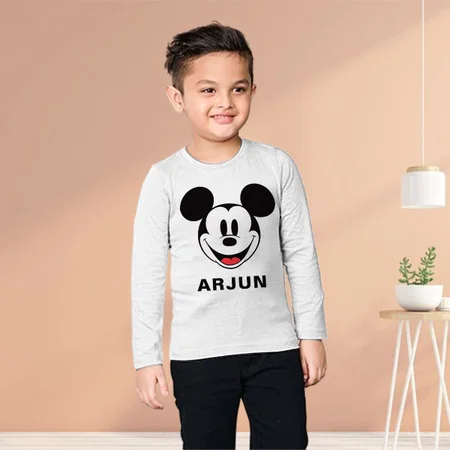 Cartoon Customized Full Sleeve Kid’s Cotton T-Shirt