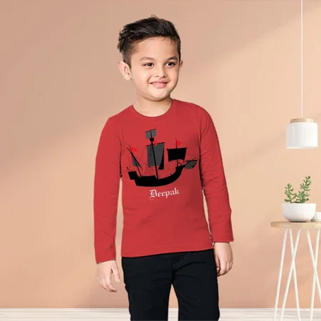 Sailor Customized Full Sleeve Kid’s Cotton T-Shirt