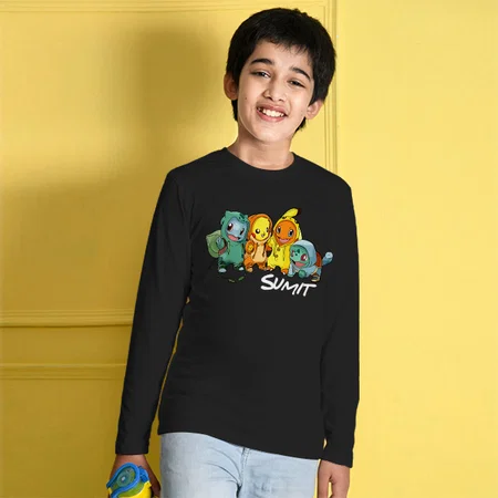 Friends Customized Full Sleeve Kid’s Cotton T-Shirt