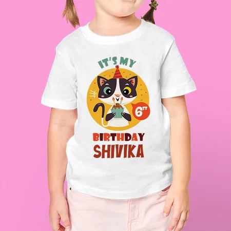 It's My Birthday Customized Half Sleeve Kid’s Cotton T-Shirt