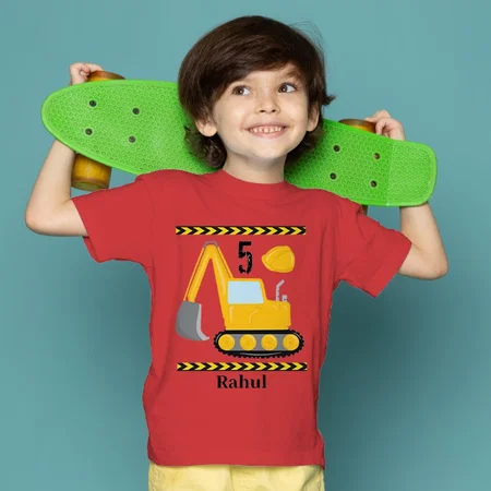Birthday Age Customized Half Sleeve Kid’s Cotton T-Shirt