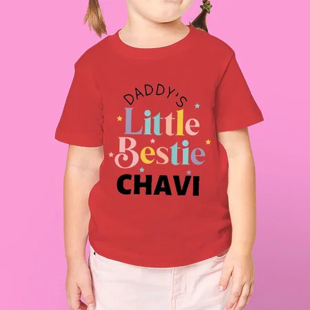 Little Bestie Customized Half Sleeve Kid’s Cotton T-Shirt