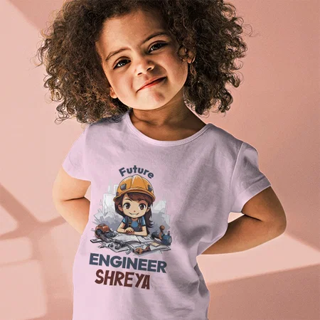 Future Engineer Customized Half Sleeve Kid’s Cotton T-Shirt