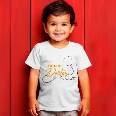 Future Doctor Customized Half Sleeve Kid’s Cotton T-Shirt