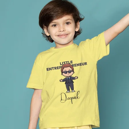 Little Entrepreneur Customized Half Sleeve Kid’s Cotton T-Shirt