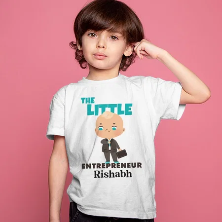 The Little Entrepreneur Customized Half Sleeve Kid’s Cotton T-Shirt