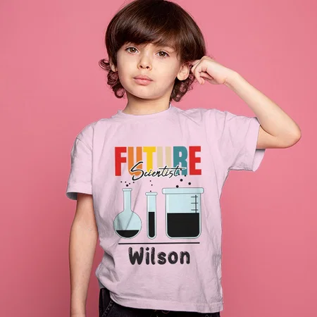 Future Scientist Customized Half Sleeve Kid’s Cotton T-Shirt
