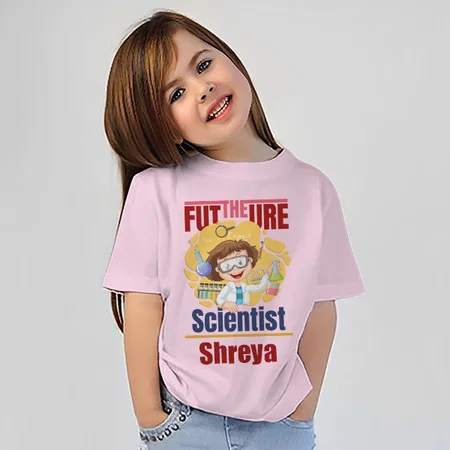 The Future Scientist Customized Half Sleeve Kid’s Cotton T-Shirt