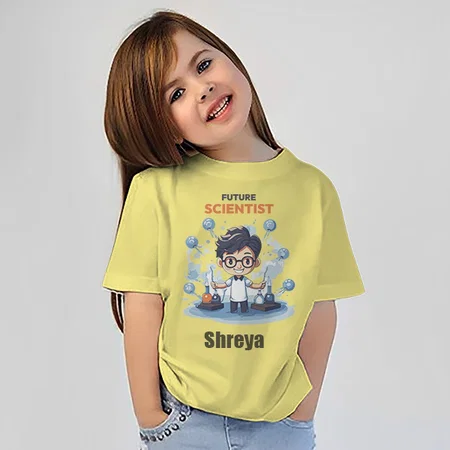 Future Scientist Customized Half Sleeve Kid’s Cotton T-Shirt