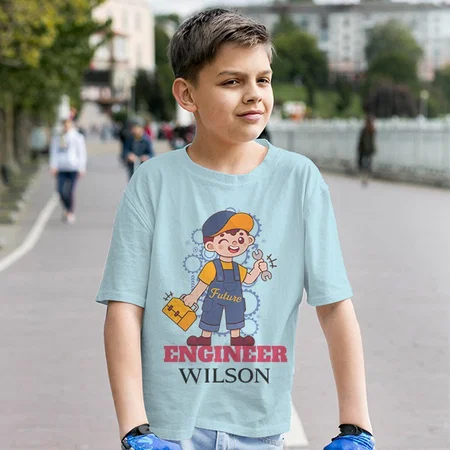 Future Engineer Customized Half Sleeve Kid’s Cotton T-Shirt