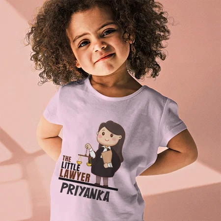 The Little Lawyer Customized Half Sleeve Kid’s Cotton T-Shirt