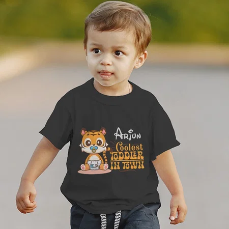 Coolest Toddler In Town Customized Half Sleeve Kid’s Cotton T-Shirt