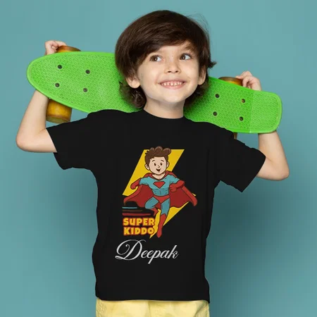 Super Kiddo Customized Half Sleeve Kid’s Cotton T-Shirt