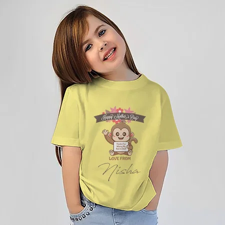 Happy Mother's Day Customized Half Sleeve Kid’s Cotton T-Shirt