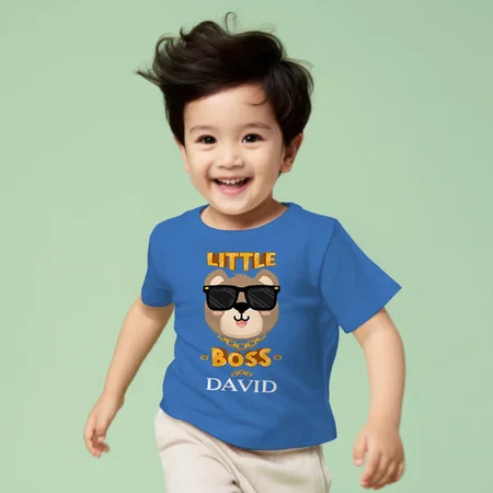Little Boss Customized Half Sleeve Kid’s Cotton T-Shirt