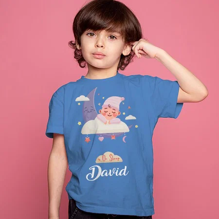 On Sleep Customized Half Sleeve Kid’s Cotton T-Shirt