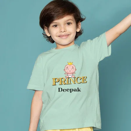 Little Prince Customized Half Sleeve Kid’s Cotton T-Shirt