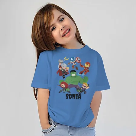 Superhero Customized Half Sleeve Kid’s Cotton T-Shirt