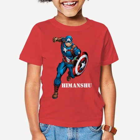 Superhero Customized Half Sleeve Kid’s Cotton T-Shirt