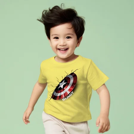 Shield Customized Half Sleeve Kid’s Cotton T-Shirt
