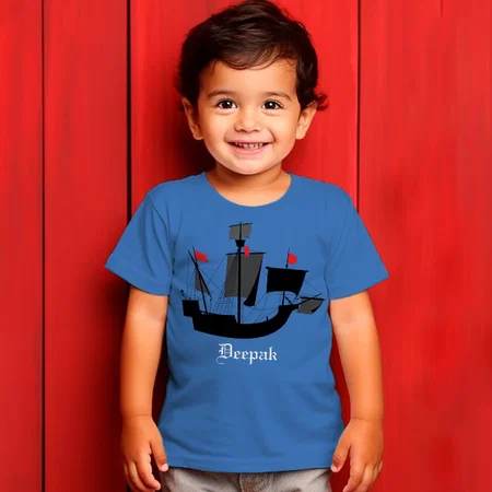Sailor Customized Half Sleeve Kid’s Cotton T-Shirt