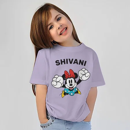 Cartoon Customized Half Sleeve Kid’s Cotton T-Shirt