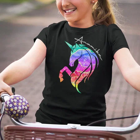 Unicorn Customized Half Sleeve Kid’s Cotton T-Shirt