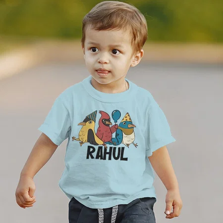 Birds Customized Half Sleeve Kid’s Cotton T-Shirt