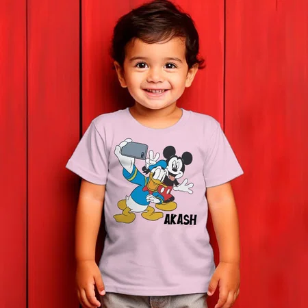 Selfie Customized Half Sleeve Kid’s Cotton T-Shirt