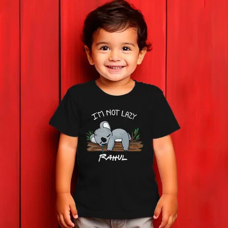 I am not Lazy Customized Half Sleeve Kid’s Cotton T-Shirt