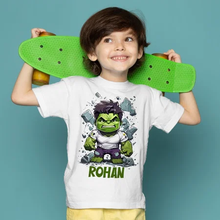 Superhero Customized Half Sleeve Kid’s Cotton T-Shirt