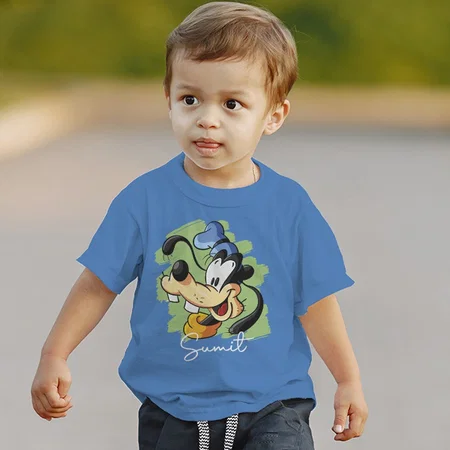 Cartoon Customized Half Sleeve Kid’s Cotton T-Shirt