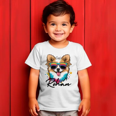 Cool Dog Customized Half Sleeve Kid’s Cotton T-Shirt
