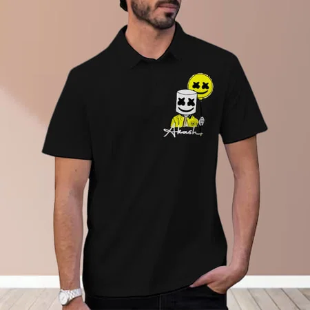 High on Music Polo Customized Half Sleeve Men’s Cotton Polo T-Shirt