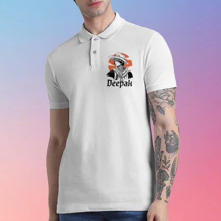 Lone Warrior Polo Customized Half Sleeve Men’s Cotton Polo T-Shirt