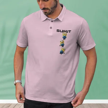 Hang in There Polo Customized Half Sleeve Men’s Cotton Polo T-Shirt