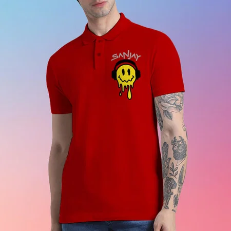Music Polo Customized Half Sleeve Men’s Cotton Polo T-Shirt