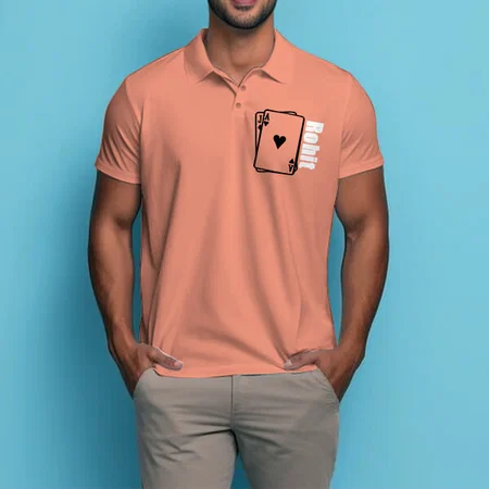Playing Cards Polo Customized Half Sleeve Men’s Cotton Polo T-Shirt