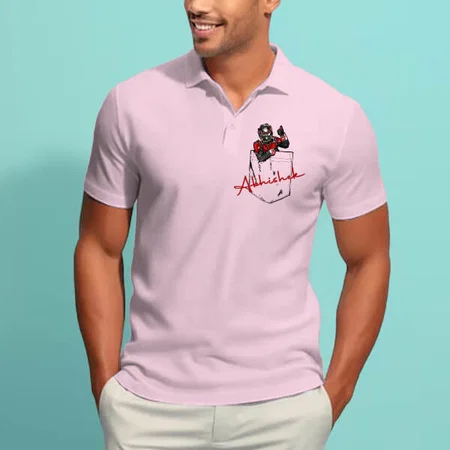 Superhero Polo Customized Half Sleeve Men’s Cotton Polo T-Shirt