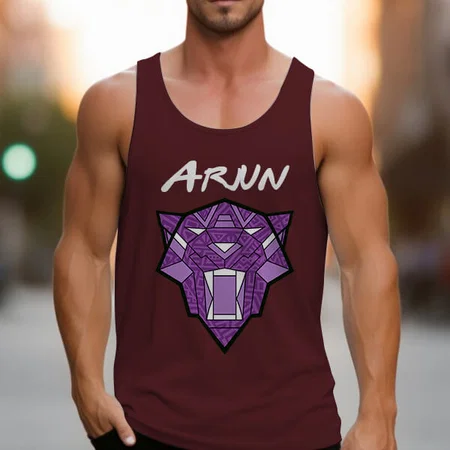Superhero Helmet Customized Tank Top Vest for Men