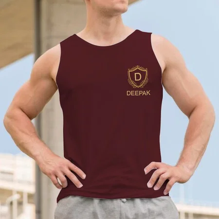 Name Logo Customized Tank Top Vest for Men