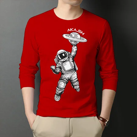 Winner Customized Printed Men's Full Sleeves Cotton T-Shirt