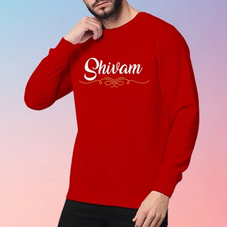 My Name Is Customized Printed Men's Full Sleeves Cotton T-Shirt
