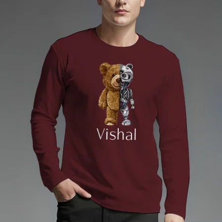 Dangerous Technology Customized Printed Men's Full Sleeves Cotton T-Shirt