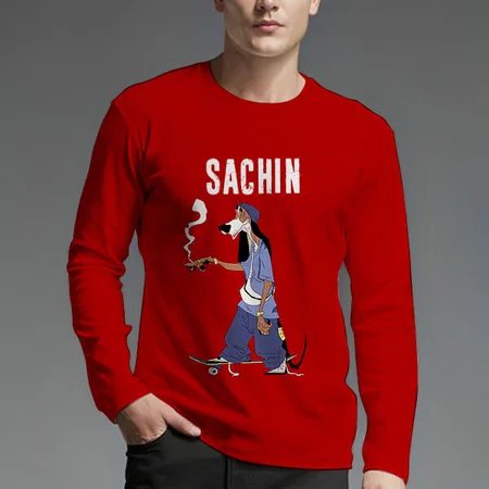 Chill Dude Customized Printed Men's Full Sleeves Cotton T-Shirt
