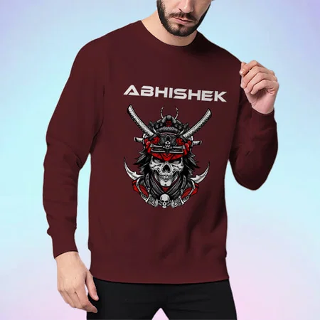 Warrior Customized Printed Men's Full Sleeves Cotton T-Shirt