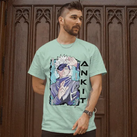 Fierce Warrior Customized Printed Men's Half Sleeves Cotton T-Shirt