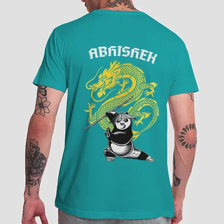 Dragon Warrior Customized Printed Men's Half Sleeves Cotton T-Shirt