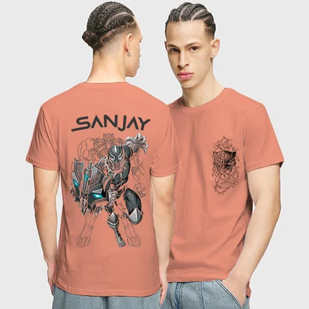 Warrior Customized Printed Men's Half Sleeves Cotton T-Shirt